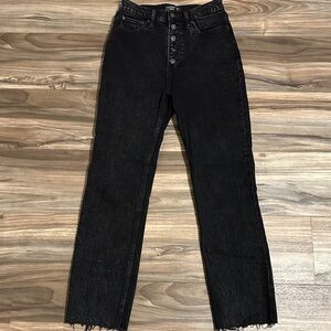 Abercrombie & Fitch Womens Jeans Black 25/0R Ultra High Rise Straight Denim
